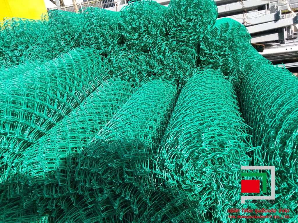 ตาข่ายเคลือบpvc สีเขียว