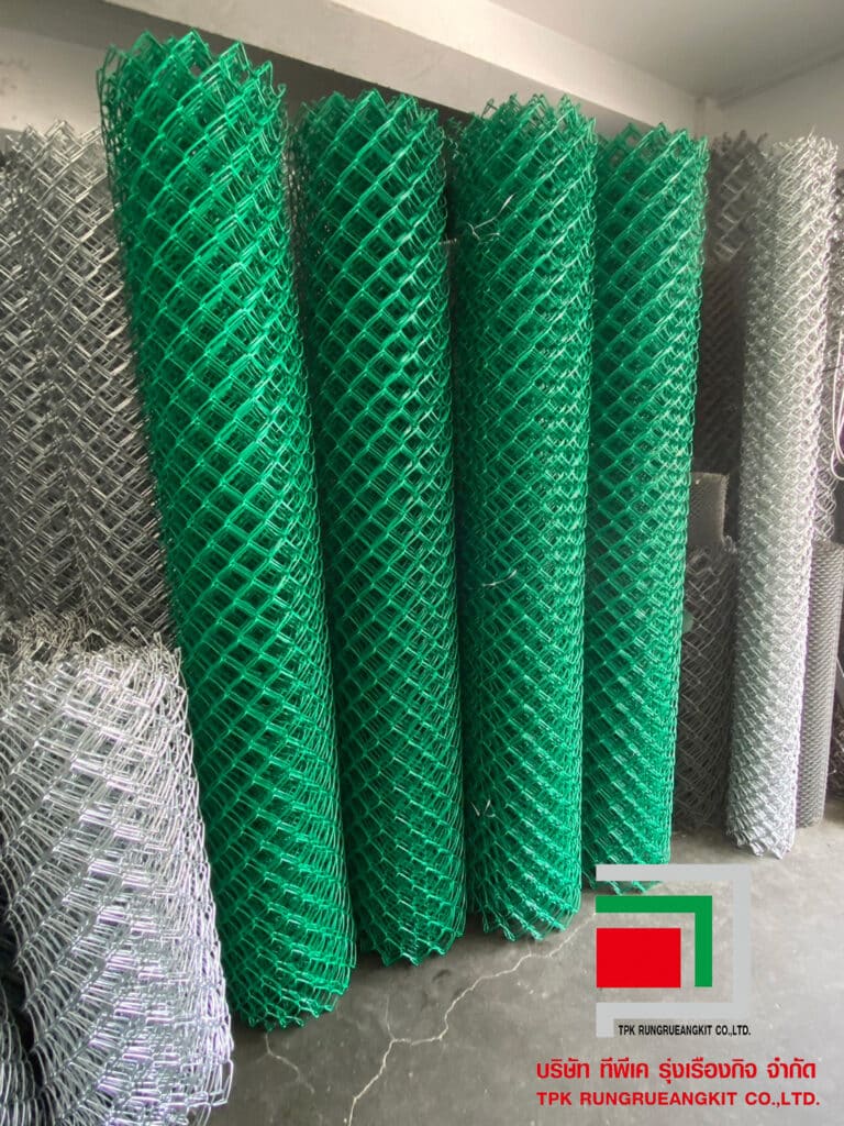 ตาข่ายเคลือบpvc สีเขียว